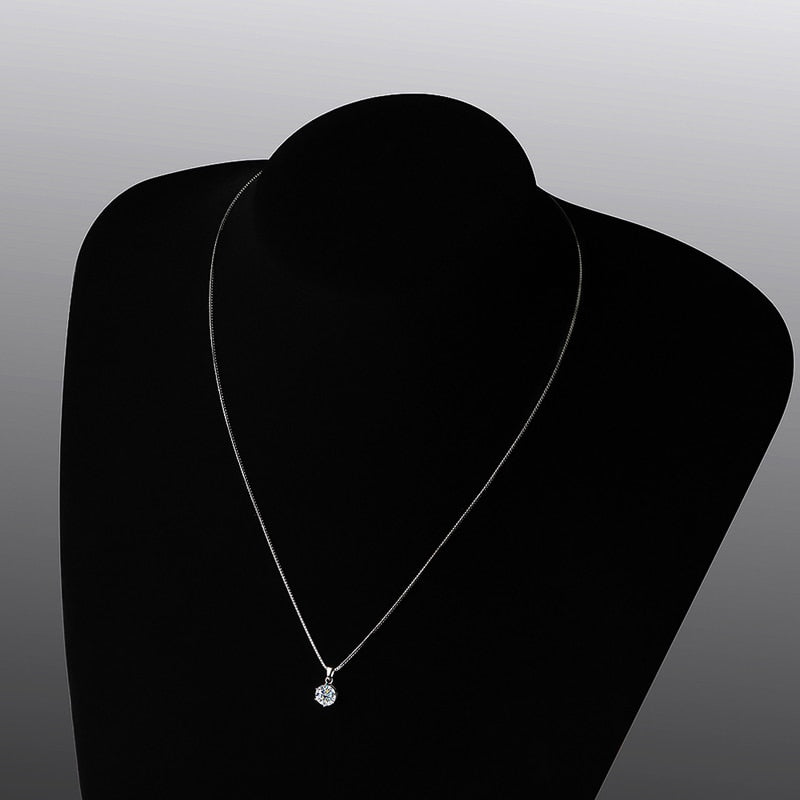 Boulder's Jewelry Round Cut Moissanite Necklace