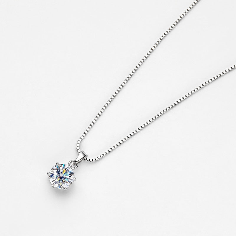 Boulder's Jewelry Round Cut Moissanite Necklace